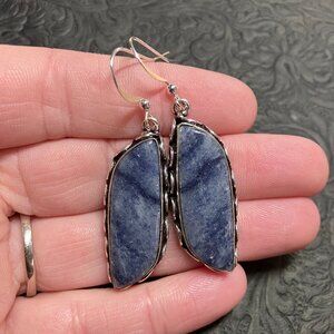 Blue Aventurine Earrings Crystal Stone Jewelry